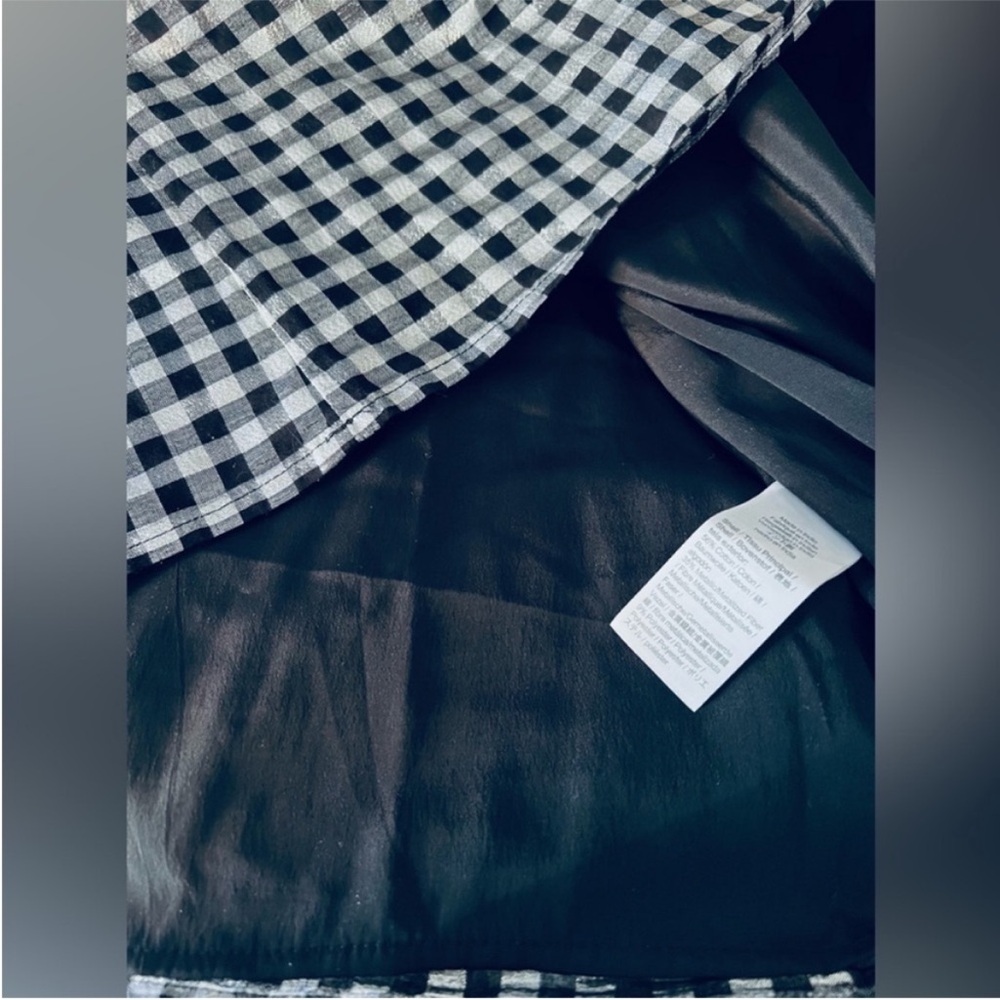 J Crew Gingham Black and White top NWT - Picture 9 of 9
